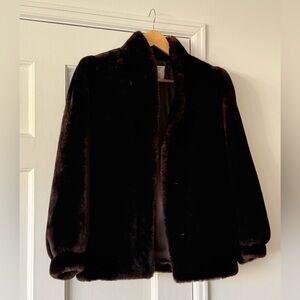 Stunning 1970s Vintage Overland Mouton Shearling Coat - Deep Brown